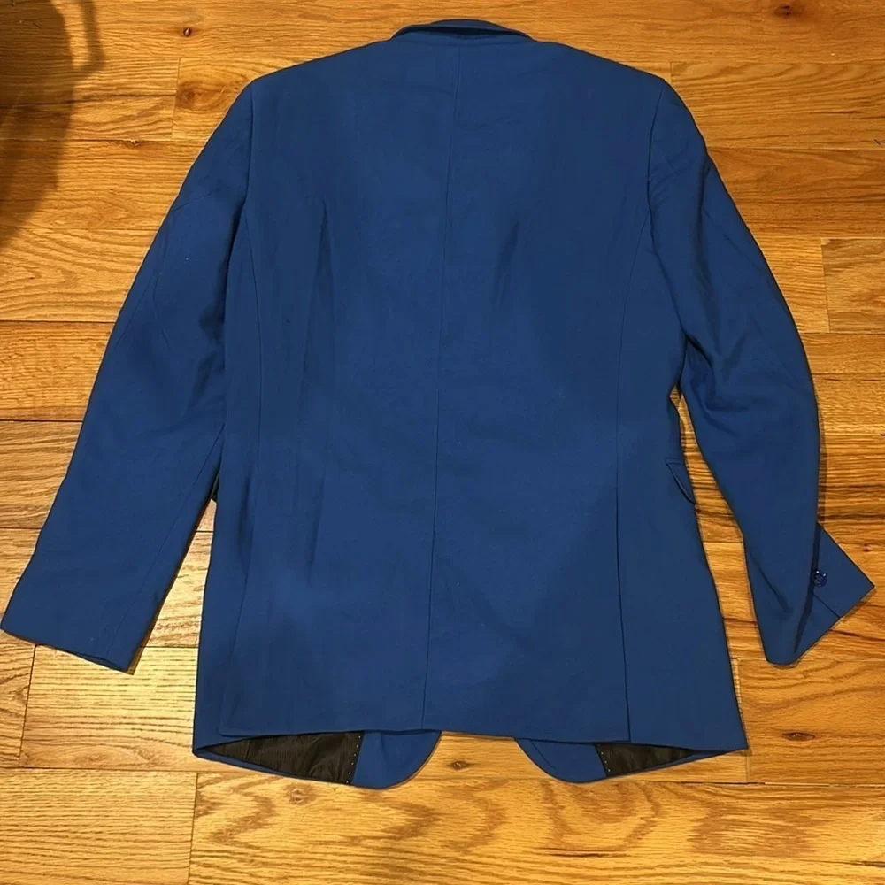 Royal Blue Slim-Fit Sport Coat with Notched Lapel
